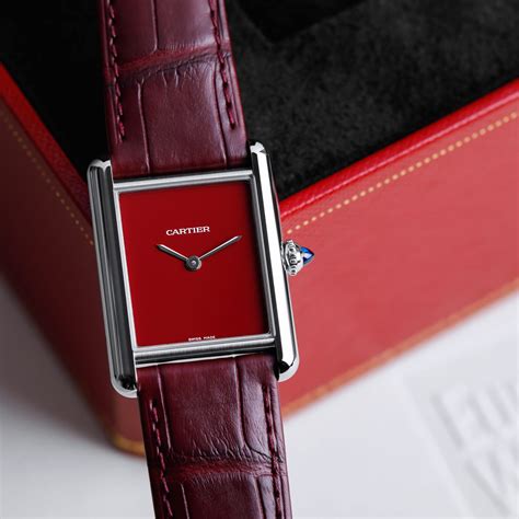 red dial men watch cartier|louis cartier luxury watches.